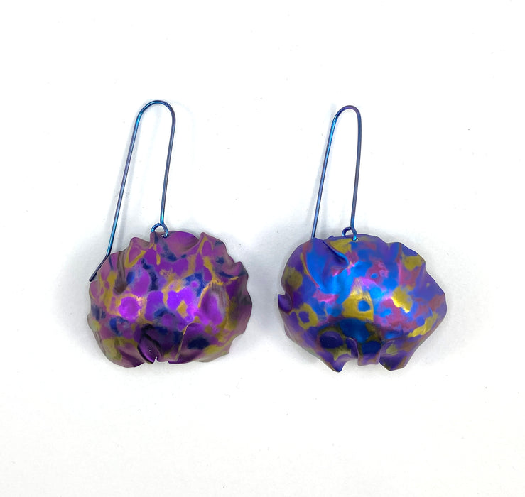 Hydrozoa Earrings, Large Blue/Purple by Danae Natsis