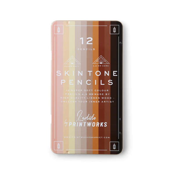 Printworks: Colour Pencils(Set Of 12)-Skin Tone