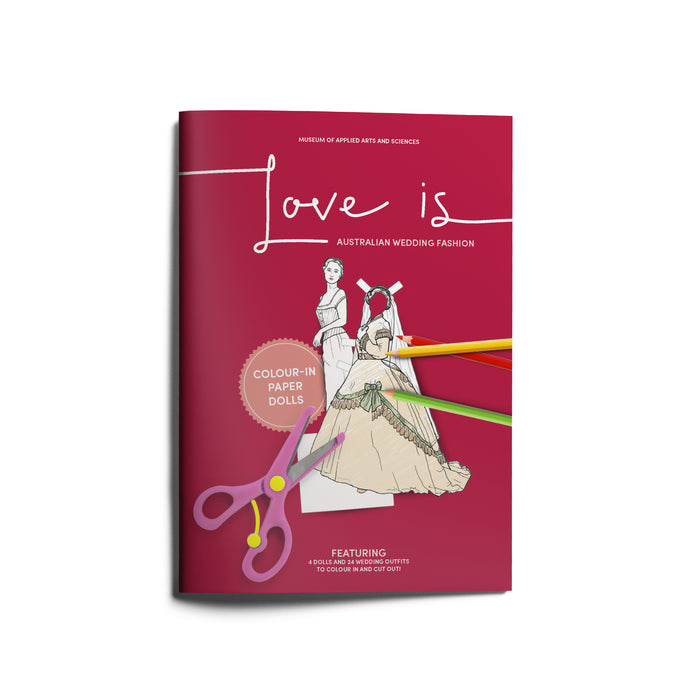 Love is … Australian Wedding Fashion: Colour-in paper dolls